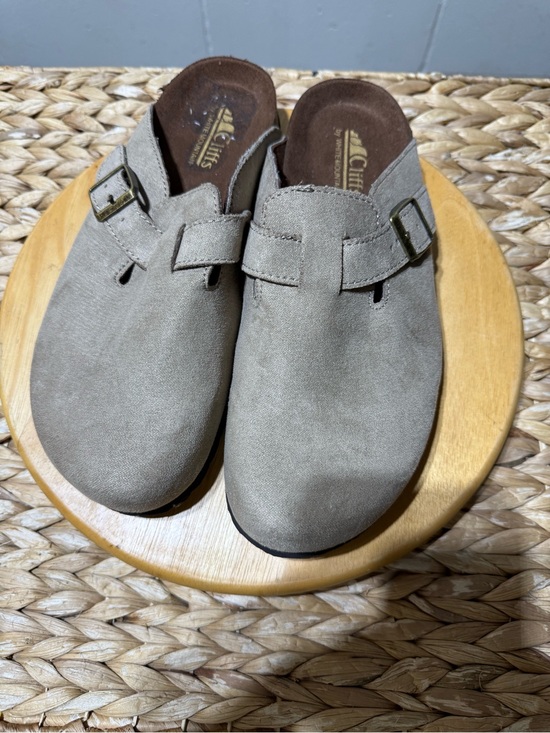 Cliffs by WHITE MOUNTAIN Shoes - Faux suede  Buckle Slip-On Clogs
